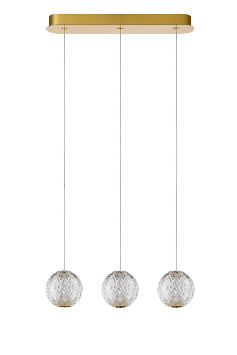 Lucide CINTRA - Závesné svietidlo - LED Dim. - 3x4,7W 2700K - Transparent